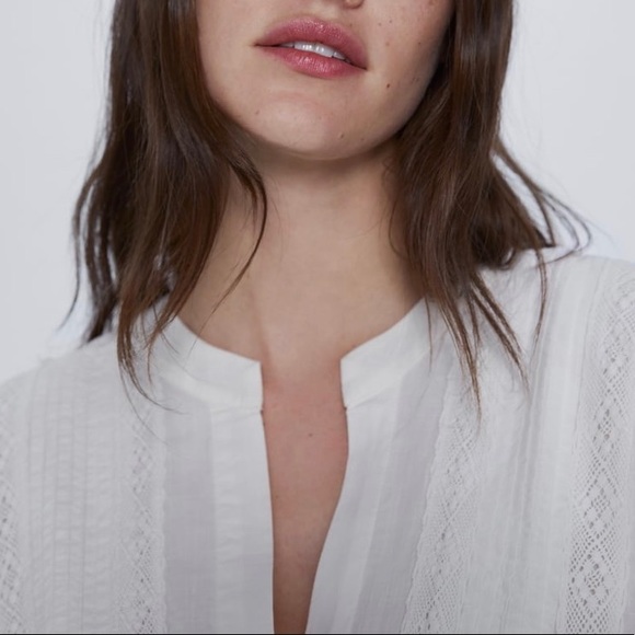 ZARA Embroidered Voluminous Dress - EUC - Size M - Picture 3 of 12